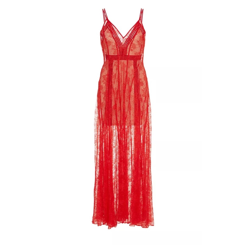 ALICE MCCALL 'I SEE YOU DRESS' RED MAXI LONG BNWT